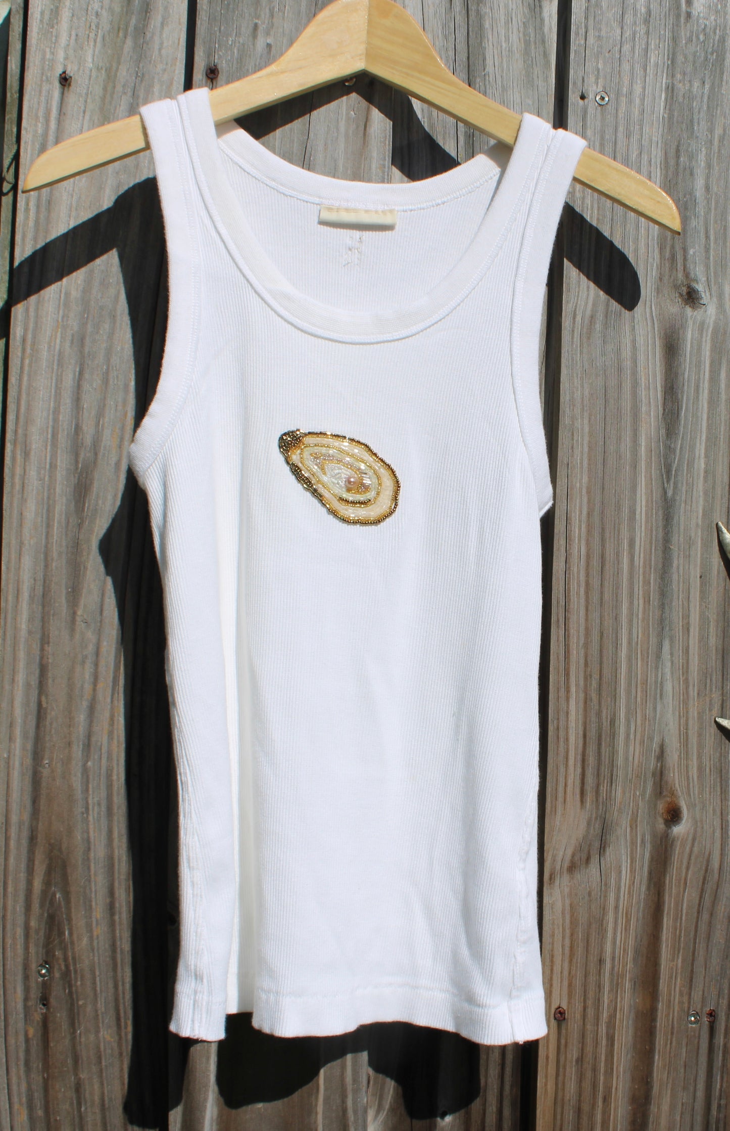 Oyster Embroidered Tank