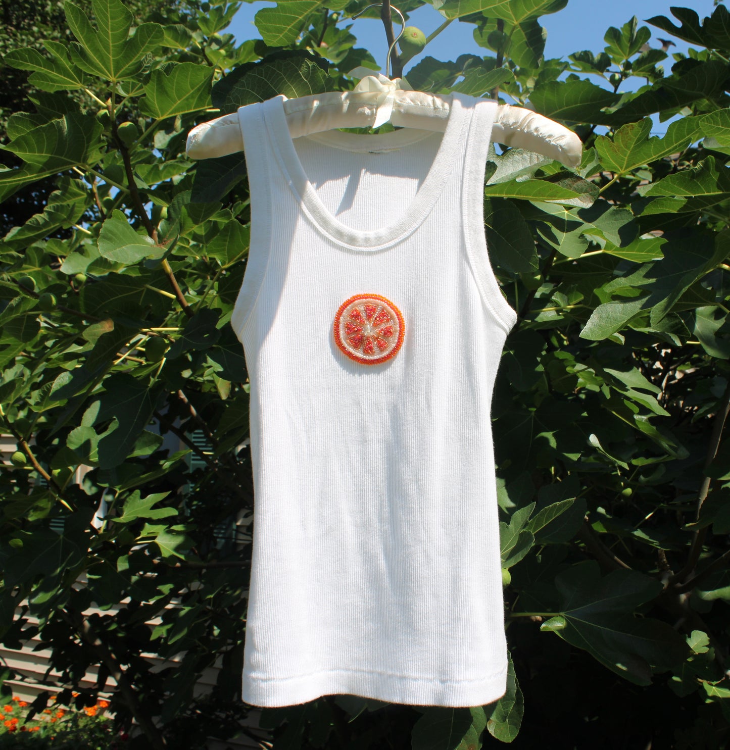 Blood Orange Embroidered Tank