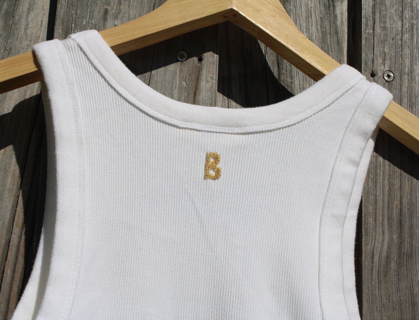 Oyster Embroidered Tank