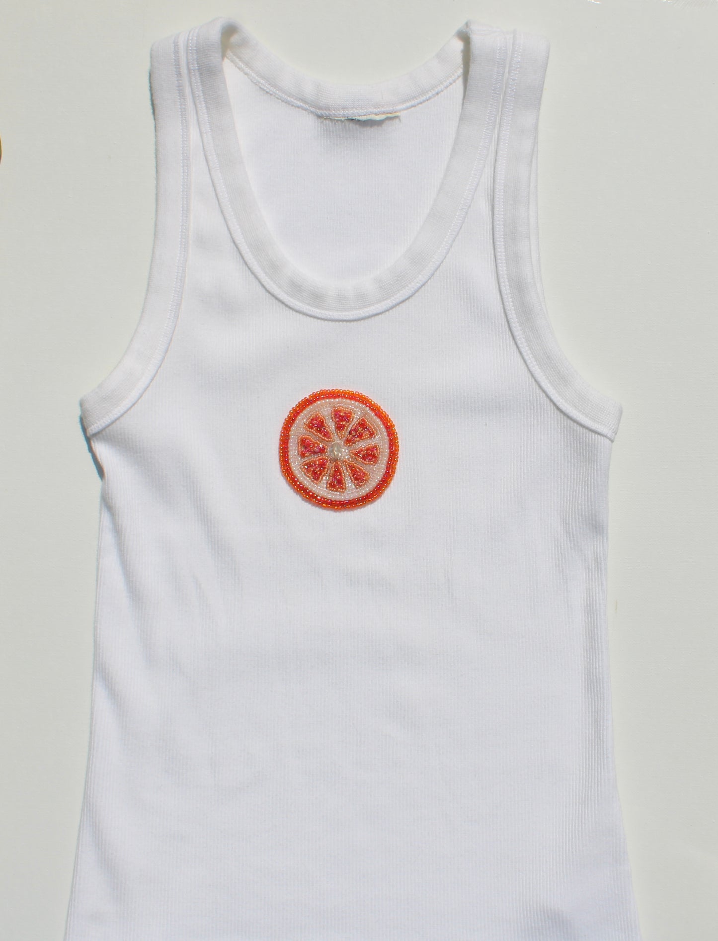 Blood Orange Embroidered Tank