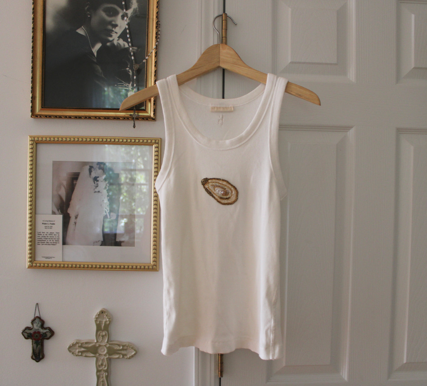 Oyster Embroidered Tank