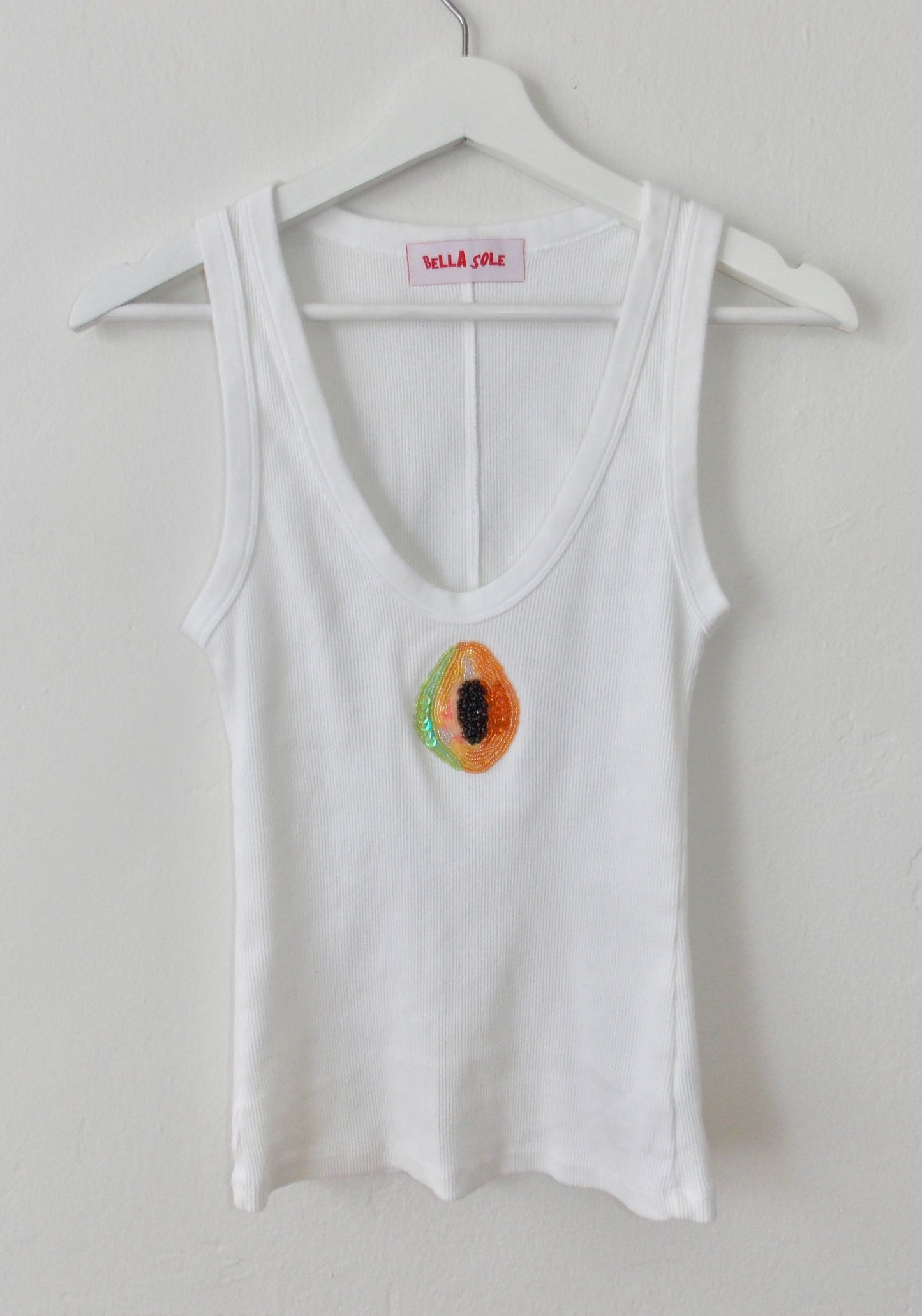 Papaya Embroidered Tank
