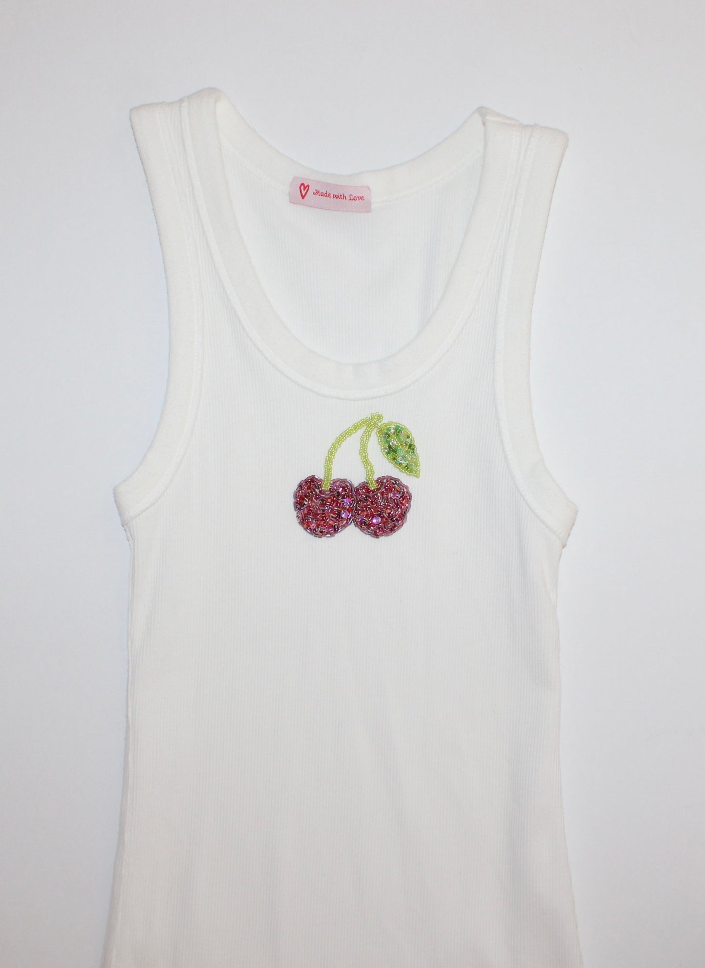 Cherry Embroidered Tank