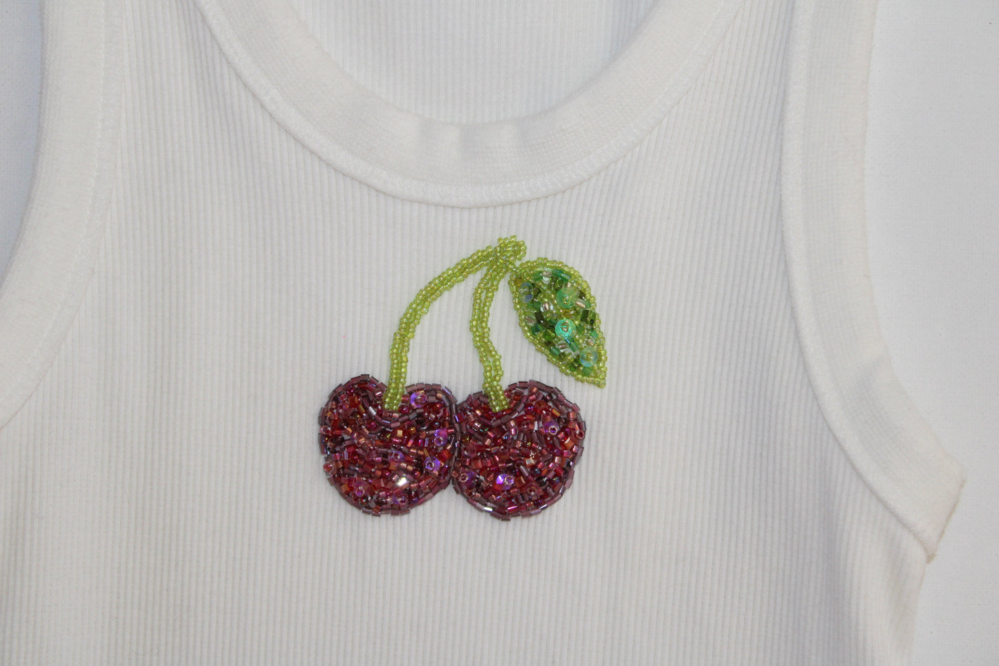 Cherry Embroidered Tank