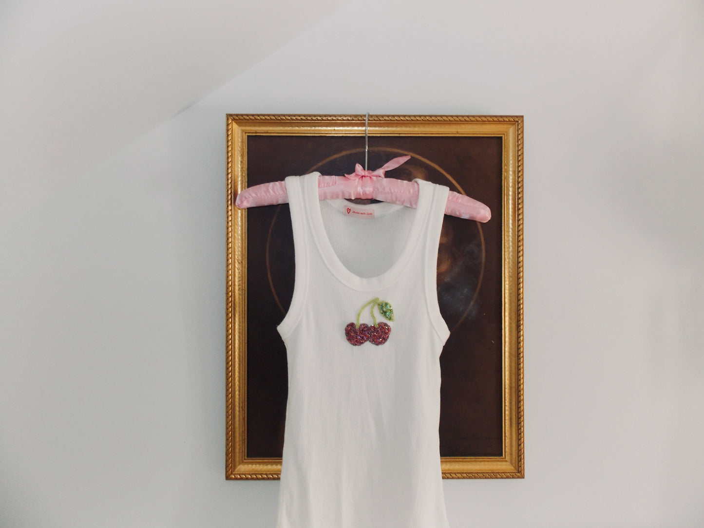 Cherry Embroidered Tank