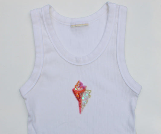 Shell Embroidered Tank